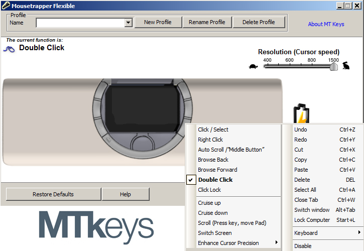 Image Showing Screenshot of MTKeys Programming Interface
